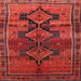 Round Machine Washable Traditional Red Rug, wshtr319