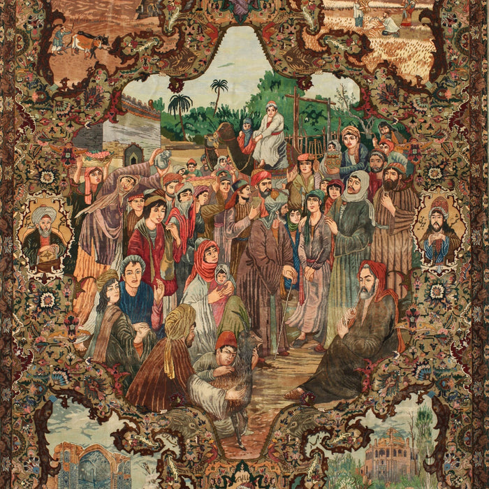 Traditional Bronze Brown Animal Rug, tr31