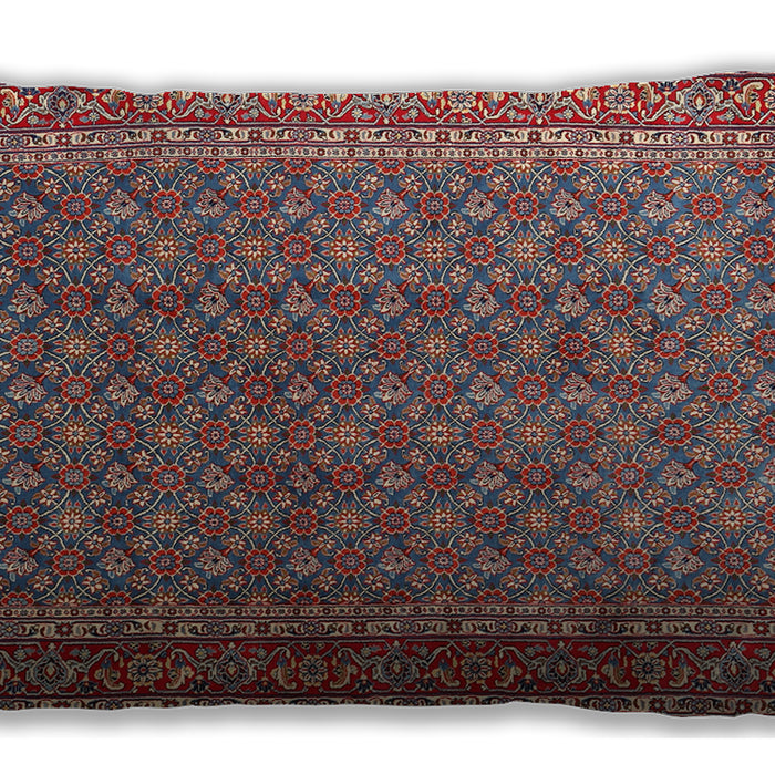 Traditional Classic Rectangular Brown Red Lumbar Throw Pillow, 13 inch by 19 inch, lbtr3200