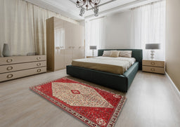 Traditional Red Persian Rug in a Bedroom, tr3201