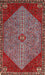 Machine Washable Traditional Tomato Red Rug, wshtr3203