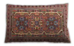 Traditional Classic Rectangular Saffron Red Lumbar Throw Pillow, 13 inch by 19 inch, lbtr3205