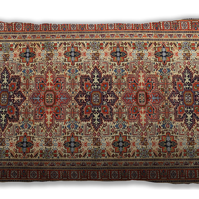 Traditional Classic Rectangular Saffron Red Lumbar Throw Pillow, 13 inch by 19 inch, lbtr3206