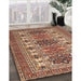 Traditional Saffron Red Persian Rug in Family Room, tr3206