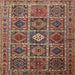 Square Traditional Light Copper Gold Persian Rug, tr3207