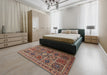 Machine Washable Traditional Light Copper Gold Rug in a Bedroom, wshtr3207
