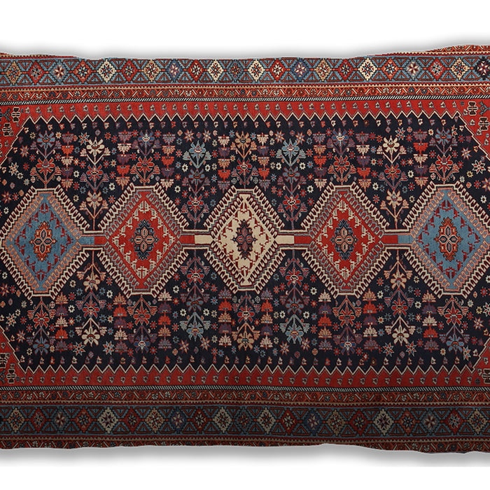 Traditional Classic Rectangular Saffron Red Lumbar Throw Pillow, 13 inch by 19 inch, lbtr3208