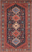 Machine Washable Traditional Saffron Red Rug, wshtr3208