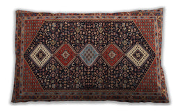 Traditional Classic Rectangular Dark Almond Brown Lumbar Throw Pillow, 13 inch by 19 inch, lbtr3209