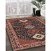 Traditional Dark Almond Brown Persian Rug in Family Room, tr3209