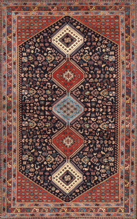 Machine Washable Traditional Dark Almond Brown Rug, wshtr3209