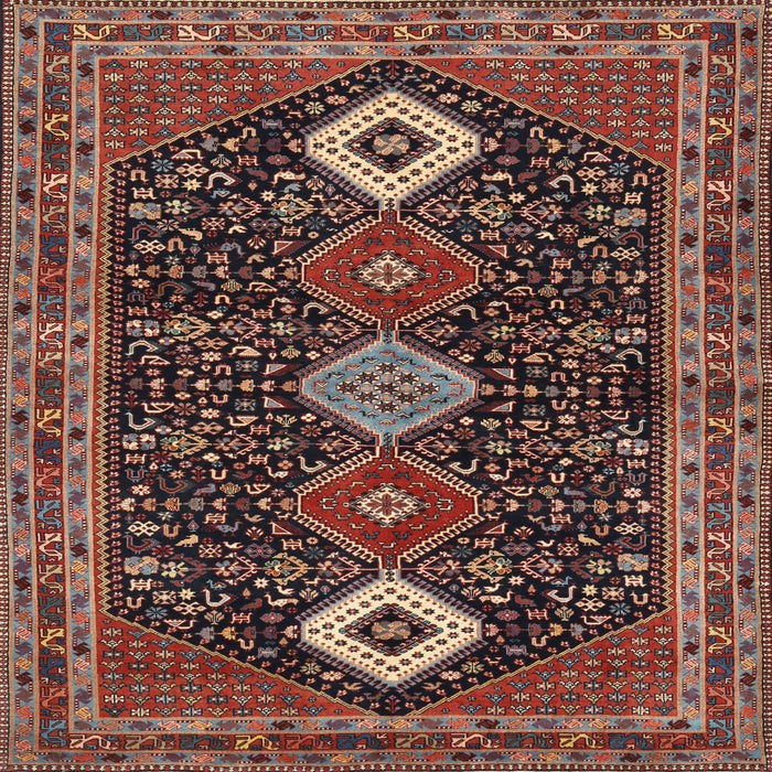 Round Machine Washable Traditional Dark Almond Brown Rug, wshtr3209