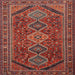 Square Traditional Dark Gold Brown Persian Rug, tr3210