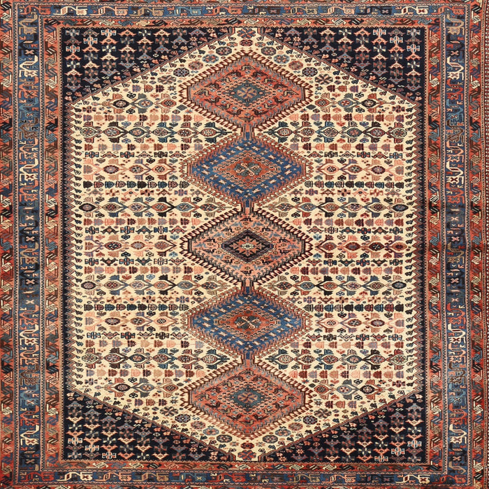 Square Traditional Red Brown Persian Rug, tr3211