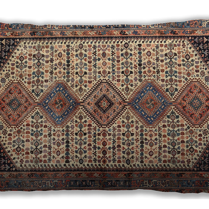 Traditional Classic Rectangular Red Brown Lumbar Throw Pillow, 13 inch by 19 inch, lbtr3211