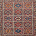 Square Traditional Saffron Red Persian Rug, tr3212