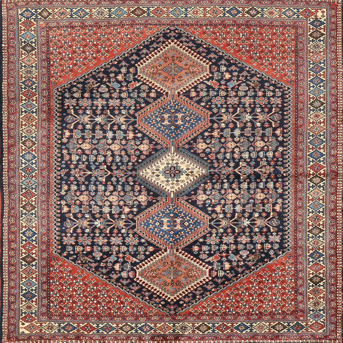 Round Machine Washable Traditional Camel Brown Rug, wshtr3213