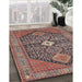 Traditional Camel Brown Persian Rug in Family Room, tr3213