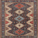 Round Machine Washable Traditional Camel Brown Rug, wshtr3214