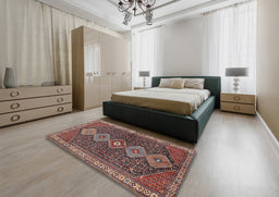 Traditional Pink Persian Rug in a Bedroom, tr3215