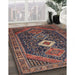 Machine Washable Traditional Dark Almond Brown Rug in a Family Room, wshtr3216