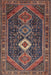 Machine Washable Traditional Dark Almond Brown Rug, wshtr3216