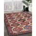 Traditional Saffron Red Persian Rug in Family Room, tr3217