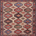 Square Traditional Saffron Red Persian Rug, tr3217