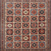 Square Traditional Saffron Red Persian Rug, tr3218