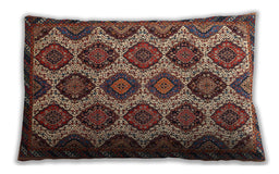 Traditional Classic Rectangular Saffron Red Lumbar Throw Pillow, 13 inch by 19 inch, lbtr3219