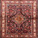 Square Traditional Saffron Red Persian Rug, tr321