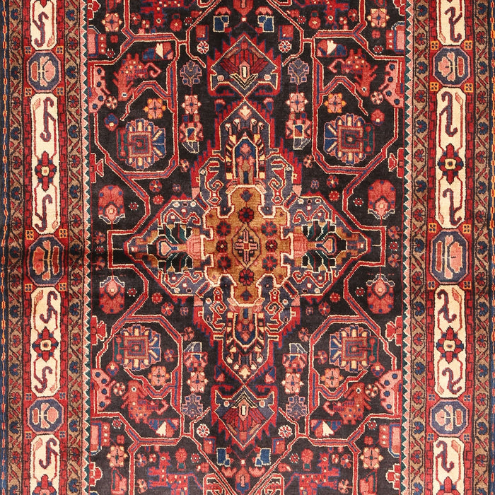 Machine Washable Traditional Saffron Red Rug, wshtr321