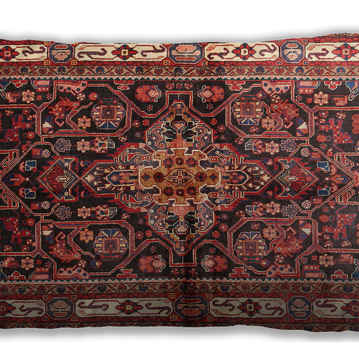 Traditional Classic Rectangular Saffron Red Lumbar Throw Pillow, 13 inch by 19 inch, lbtr321