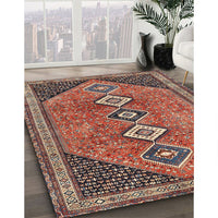 Traditional Orange Salmon Pink Persian Rug, tr3220