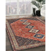 Traditional Orange Salmon Pink Persian Rug in Family Room, tr3220