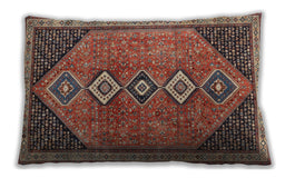 Traditional Classic Rectangular Orange Salmon Pink Lumbar Throw Pillow, 13 inch by 19 inch, lbtr3220