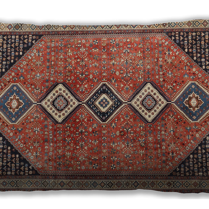 Traditional Classic Rectangular Orange Salmon Pink Lumbar Throw Pillow, 13 inch by 19 inch, lbtr3220