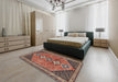 Traditional Orange Salmon Pink Persian Rug in a Bedroom, tr3220