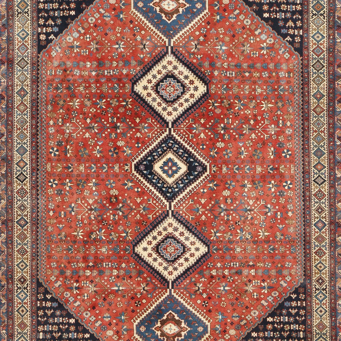 Machine Washable Traditional Orange Salmon Pink Rug, wshtr3220