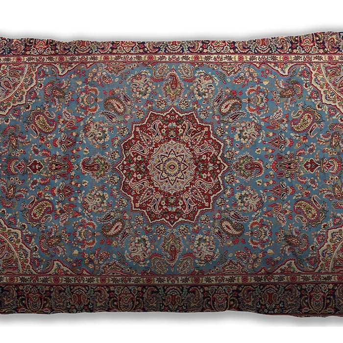 Traditional Classic Rectangular Brown Red Lumbar Throw Pillow, 13 inch by 19 inch, lbtr3221
