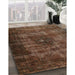 Traditional Sienna Brown Persian Rug in Family Room, tr3223