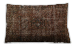 Traditional Classic Rectangular Sienna Brown Lumbar Throw Pillow, 13 inch by 19 inch, lbtr3223