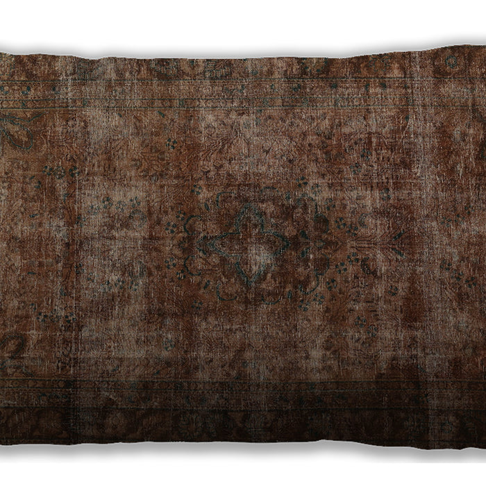 Traditional Classic Rectangular Sienna Brown Lumbar Throw Pillow, 13 inch by 19 inch, lbtr3223