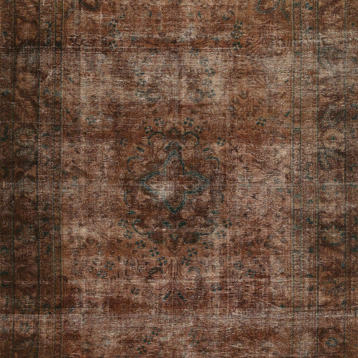 Machine Washable Traditional Sienna Brown Rug, wshtr3223