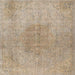 Square Traditional Dark Almond Brown Persian Rug, tr3226
