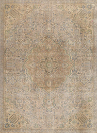 Machine Washable Traditional Dark Almond Brown Rug, wshtr3226