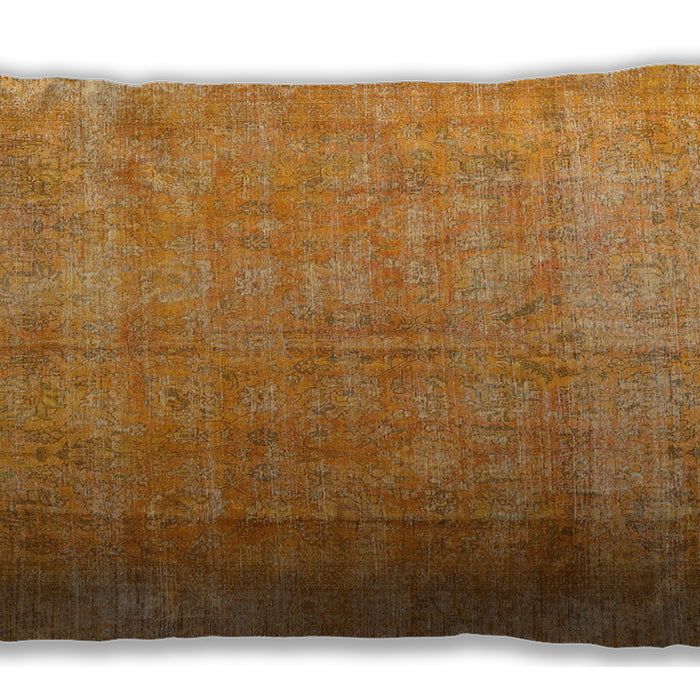 Traditional Classic Rectangular Dark Orange Lumbar Throw Pillow, 13 inch by 19 inch, lbtr3227