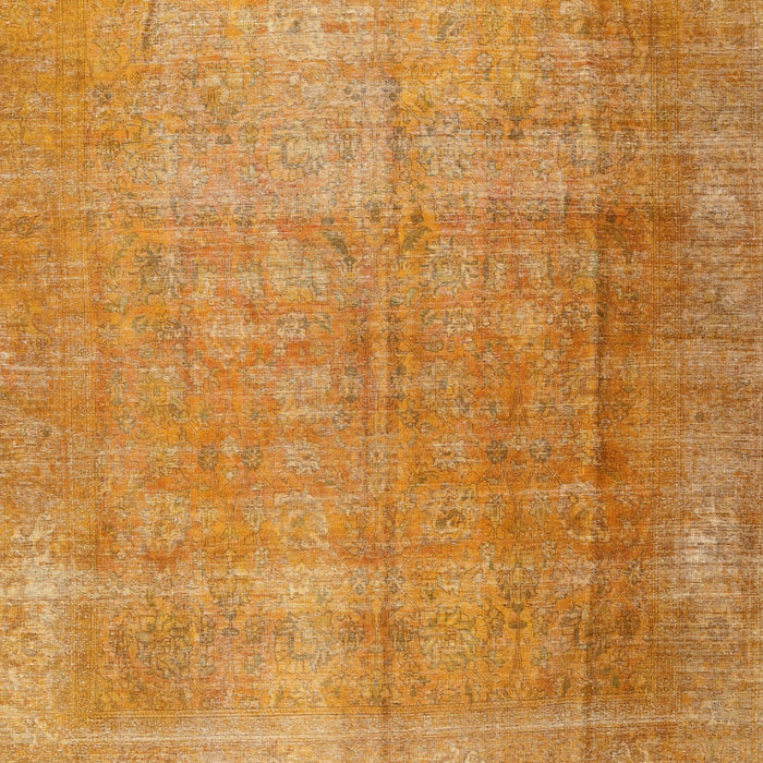 Square Traditional Dark Orange Persian Rug, tr3227