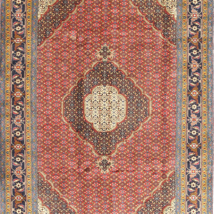 Traditional Brown Red Medallion Rug, tr322