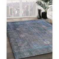 Traditional Light Slate Gray Persian Rug, tr3233